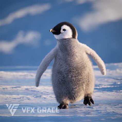 ArtStation - Baby Emperor Penguin Animated