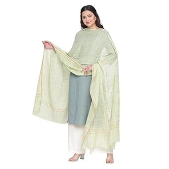 Buy SHINGORA Light Grey Dobby Woven Silk Tencel Dupatta at Amazon.in