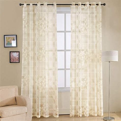 Buy VJK FAB Net Curtains Semi Transparent Sheer Curtain/Parde for Door ...