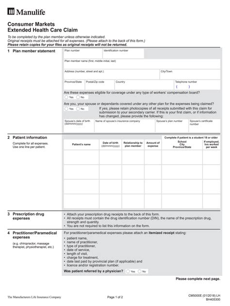 Manulife Extended Health Care Claim Form - Fill Out, Sign & Share ...