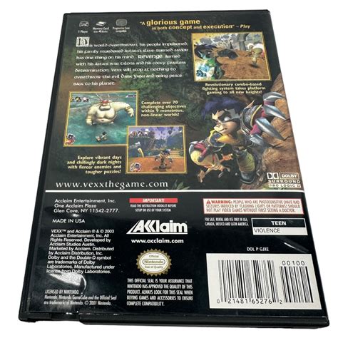 Vexx Nintendo GameCube Acclaim Entertainment Action & Adventure Video Game | eBay