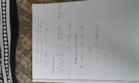 Simplify simplify root 3 + 1 into 1 minus root 12 + 9 by root under 3 ...