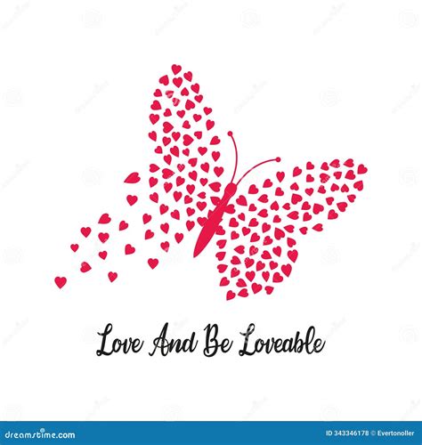 Love and Be Loveable. stock vector. Illustration of presentation ...