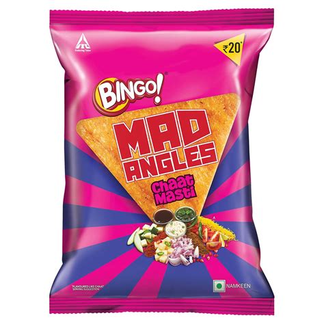 Bingo! Mad Angles Chaat Masti - Desi Chaat Flavour Crunchy Corn-Based ...