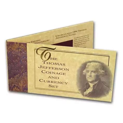 1993 Thomas Jefferson Coin and Currency Set - Olevian Numismatic Rarities