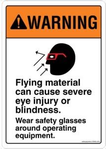 Safety Sign Store Warning: Flying Material Emergency Sign Price in ...