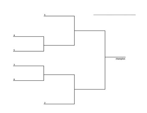 7 Team Seeded Single Elimination Bracket