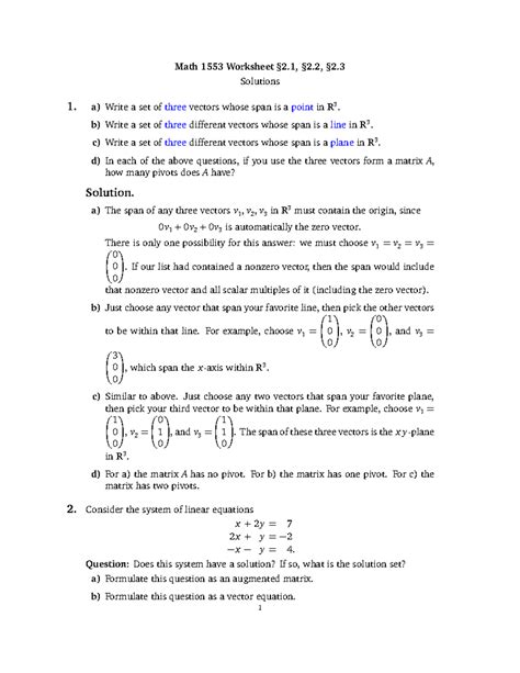 Worksheet 3-solutions - MATH 1553 - Georgia Tech - Studocu