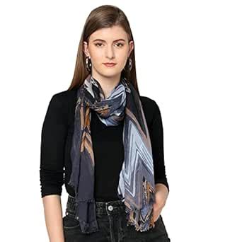 Buy CLOTH HAUS INDIA Multicolor Printed Viscose Scarf for Women ...