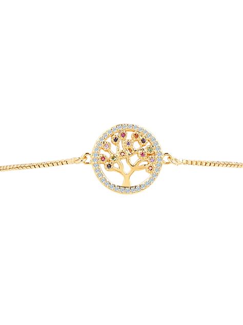 Fine Gold Plated Tree Of Life Designer Charm Bracelet for Girls & Wome ...