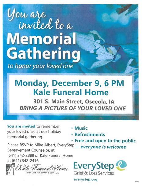 Osceola & Truro, IA Funeral Home & Cremation | Kale Funeral Home