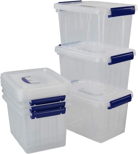 Eagrye 6 Quart Plastic Storage Latch Box, 6-Pack Clear India | Ubuy