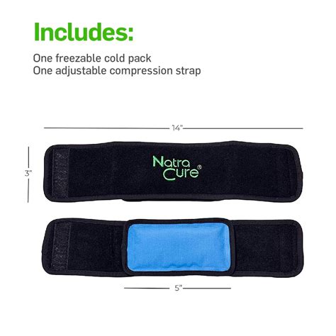 NatraCure Cold Therapy Wrap (Regular) with 14" Strap - Small Reusable ...