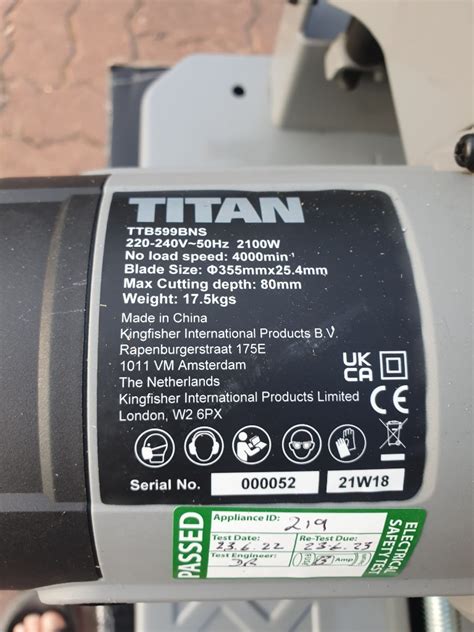 piła tarczowa titan 355 mm TTB599BNS 2100 W do Met | Gorzów ...