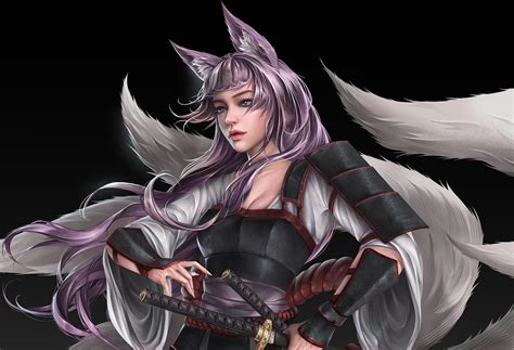 ArtStation - Kitsune samurai