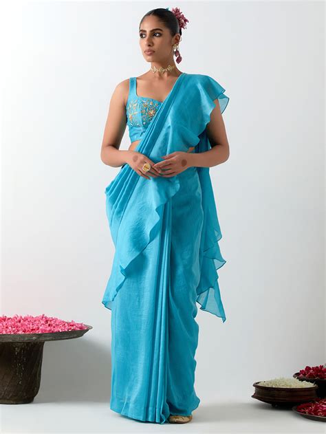 Buy Hand Embroidered Sarees Online for Women | The Loom