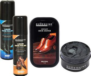 SHOESHINE Black, Neutral Lequid shoe Polish & Neutral Shiner with Black ...