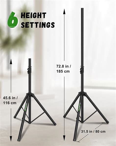 NiuNyuNeu Set of 2 Universal Tripod Speaker Stands Metal Heavy India | Ubuy