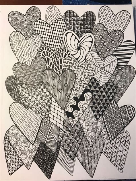 Zentangle Patterns Drawing