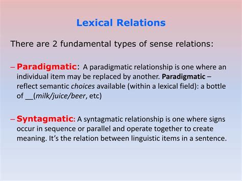 Image result for Lexical Relations
