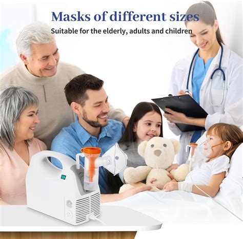 Buy Compressor Nebulizer, Portable Nebulizer Machine with Mask/Mouthpiece/Tubing Kits, Tabletop ...