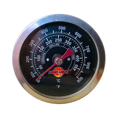 LavaLock Black Face BBQ Grill Thermometer 50F-900F High Temp India | Ubuy