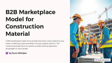 B2B Marketplace Model for Construction Material - B2B Marketplace Model ...