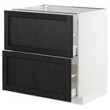 METOD Base cb 2 fronts/2 high drawers, white Maximera, Ringhult white ...