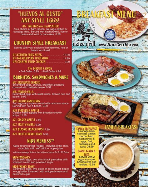 Homemade Breakfast - Every Friday & Saturday, Aztec Grill Mexican ...