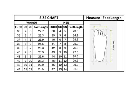 Size Chart – ShoeTree