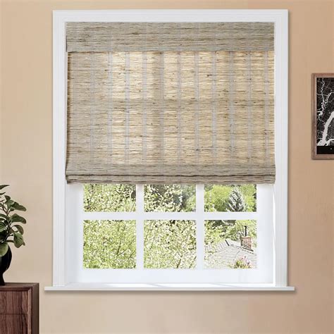 Amazon.com: TWOPAGES Cordless Roman Shade No Drill Customized Ramie ...