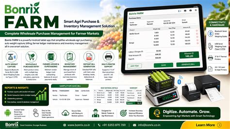Bonrix FARM App for Smart Agri Purchase, Auto Weight, Ledger ...