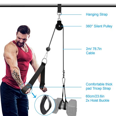 XonyiCos Cable Pulley System, Gym Fitness for Triceps Pull Downs ...