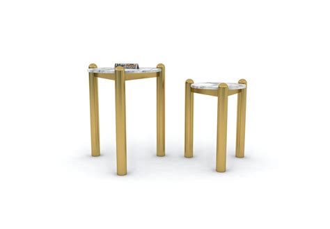 Barcelona Nested Tables (Golden Finish)