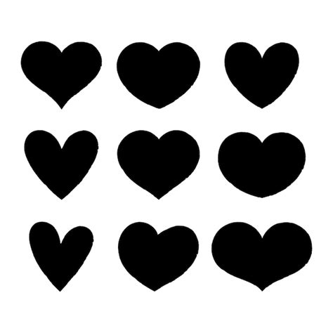 Herz Schwarz Weiss Bilder - Kostenloser Download auf Freepik