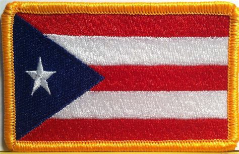 FastServiceDesigns Puerto Rico Flag Embroidered Iron-On Patch Boricua ...