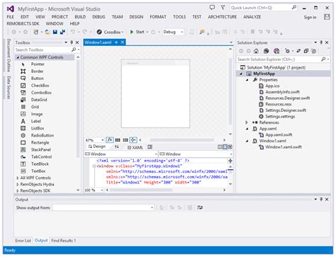 Image result for Visual Studio WPF Application