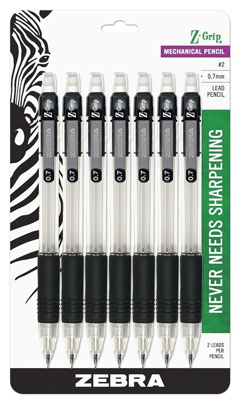 ZEBRA PEN Z-Grip Mechanical Pencil, 0.7mm Point Size, HB #2 Graphite ...