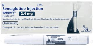 Wegovy 24mg Flextouch Pre Filled Pen 3ml - Uses, Side Effects, Dosage ...