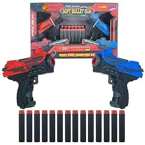 TRENDYTOYS Dual Foam Bullet Guns with 14 Free Bullets Soft Bullet ...