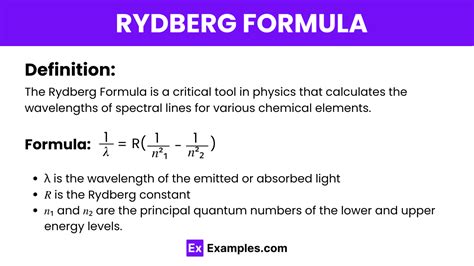 Image result for Rydberg Equation Example
