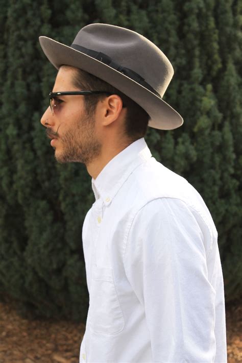 This grey wide-brim fedora is LITERALLY the perfect staple for any man ...