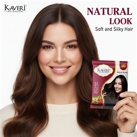 Kaveri Henna-Based Hair Color Natural Brown for Men & Women | No ...