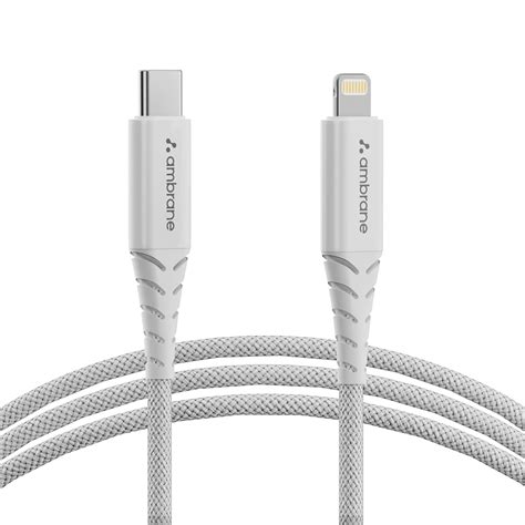 Ambrane Type-C to Lightning Cable, 22.5W Fast Charging, 480Mbps Data ...