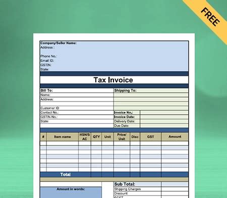 Catering Bill Format Free Download