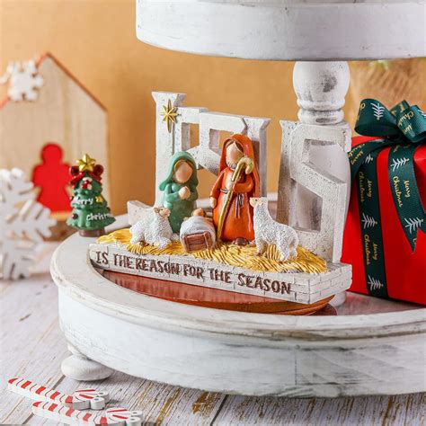 Buy Christmas Nativity Scene Figures, Holy Family Nativity Creche Set ...