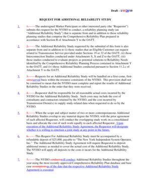 Fillable Online 1152010 REQUEST FOR ADDITIONAL RELIABILITY bb - NYISO ...