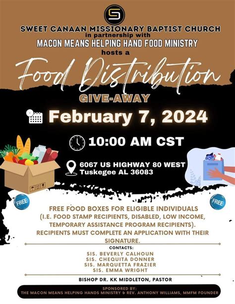 SCMBC Food Distribution Give-Away, 6067 US Highway 80 W, Tuskegee, AL ...