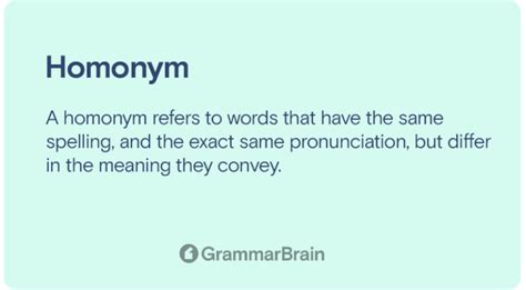 Image result for What Is Homonym a Examples