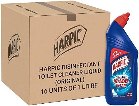 Harpic Disinfectant Toilet Cleaner Liquid, Original - 1 L (Pack of 16 ...